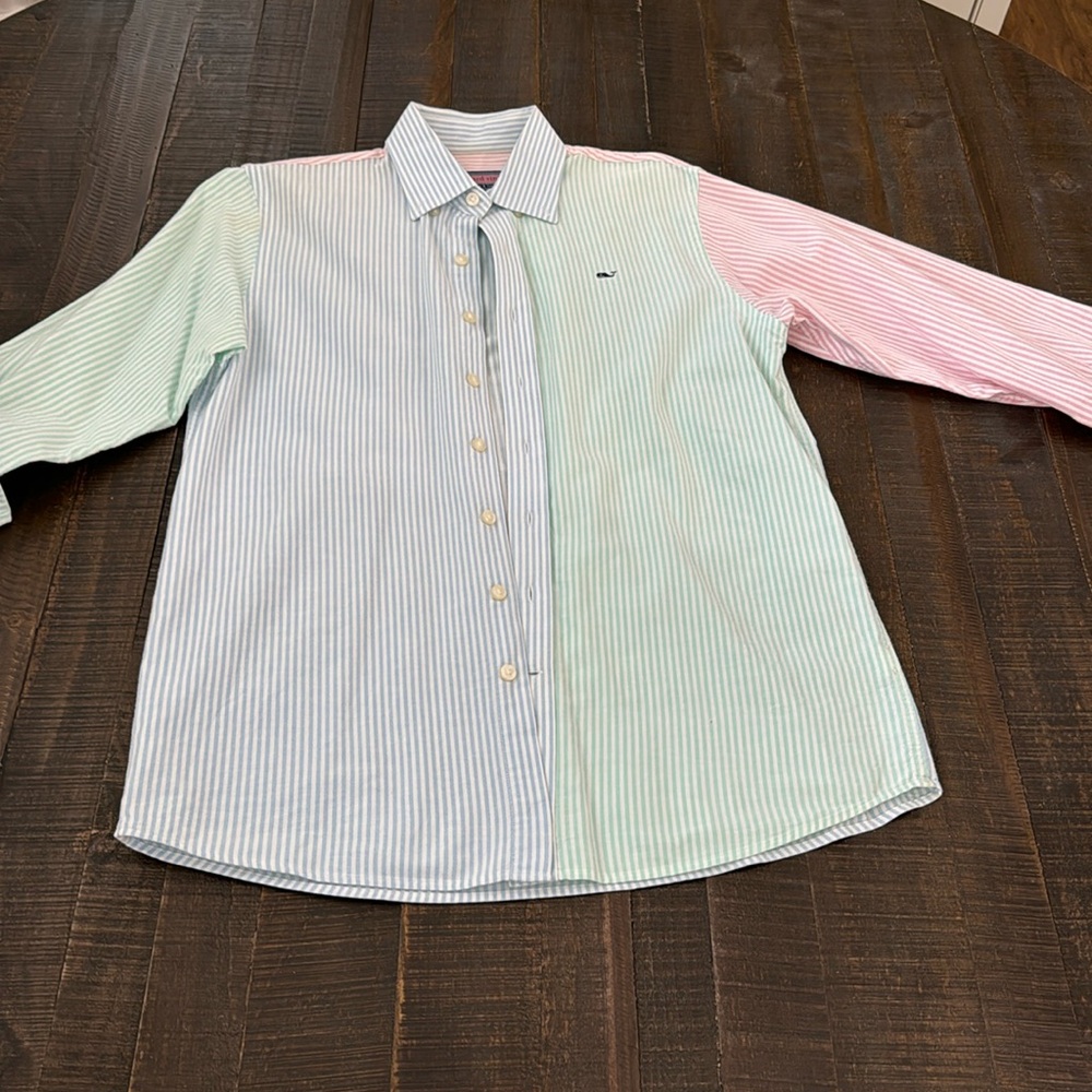 Vineyard vines boys 16-18 large whale shirt button down